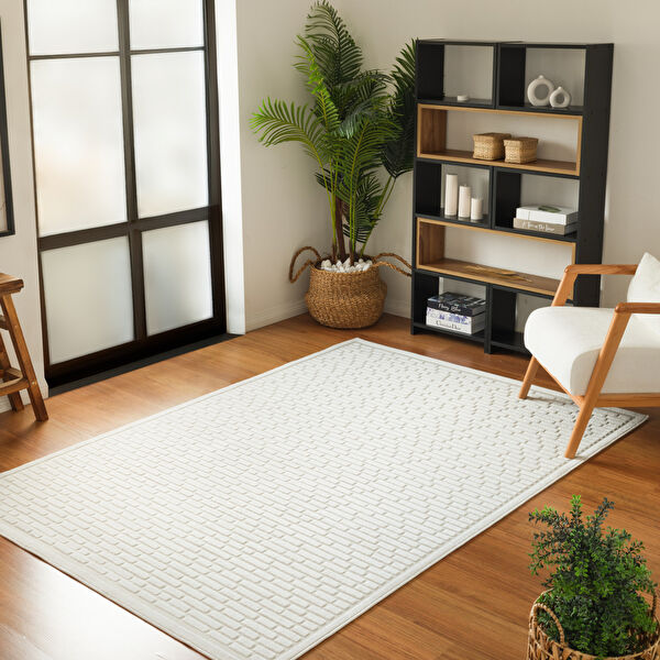 Kaşmir Halı 7/24 Sierra Leon Krem 80x300 cm görseli 1