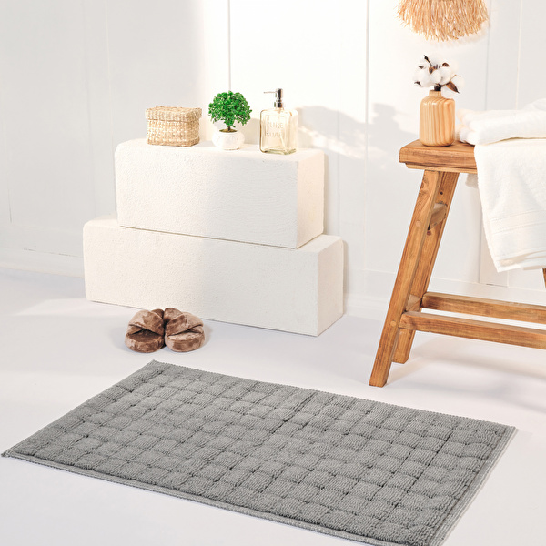 Kaşmir Home Carre Paspas Gri 60x100 cm görseli 1
