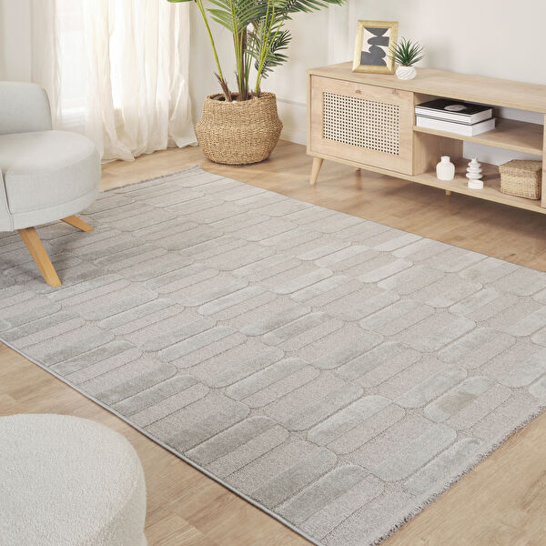 Kaşmir Halı İskandinav Otto Grey 120x180 cm görseli 1