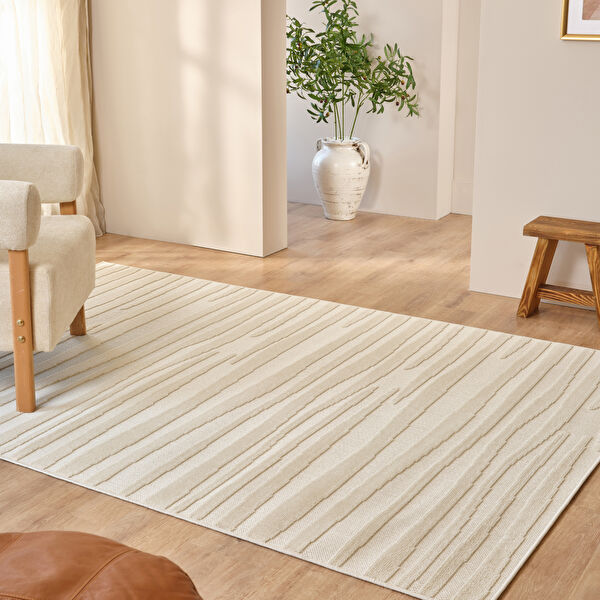 Kaşmir Halı İskandinav Frode White 80x150 cm görseli 1