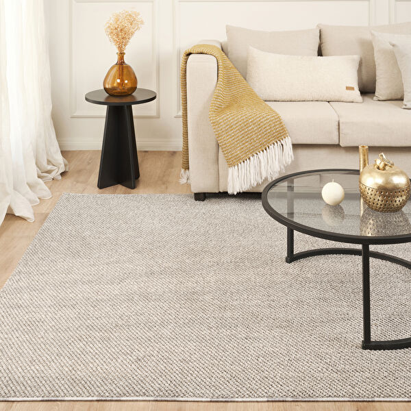 Kaşmir Halı 7/24 İskandinav Premium Lina Gri 160x230 cm görseli 1