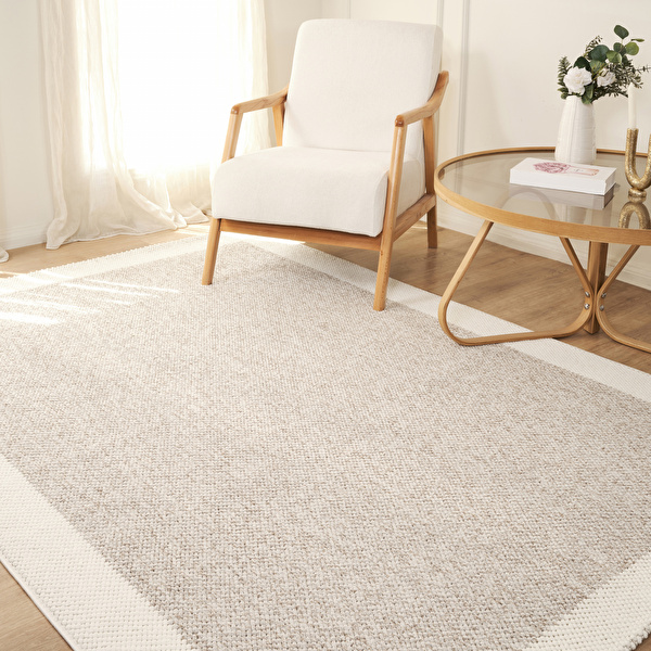 Kaşmir Halı 7/24 İskandinav Premium Arona Beyaz 50x80 cm görseli 1