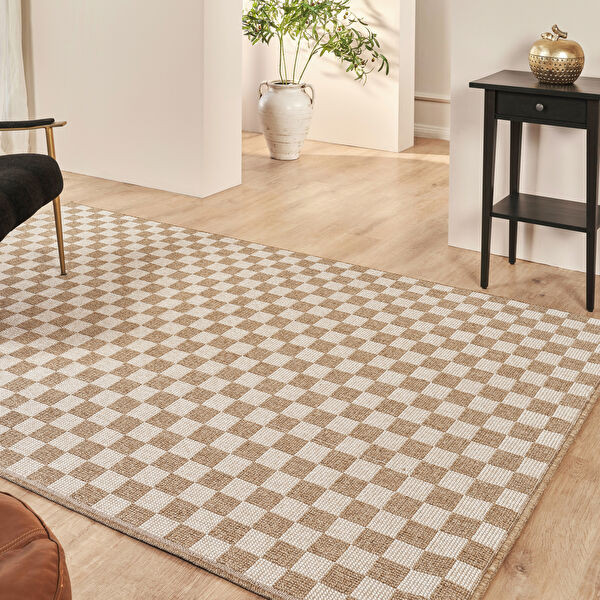 Kaşmir Halı Kilim Jüt Dorne White 50x80 cm görseli 1