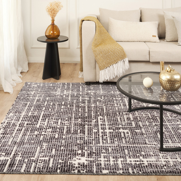 Kaşmir Halı 7/24 İskandinav Sten Antrasit 50x80 cm görseli 1