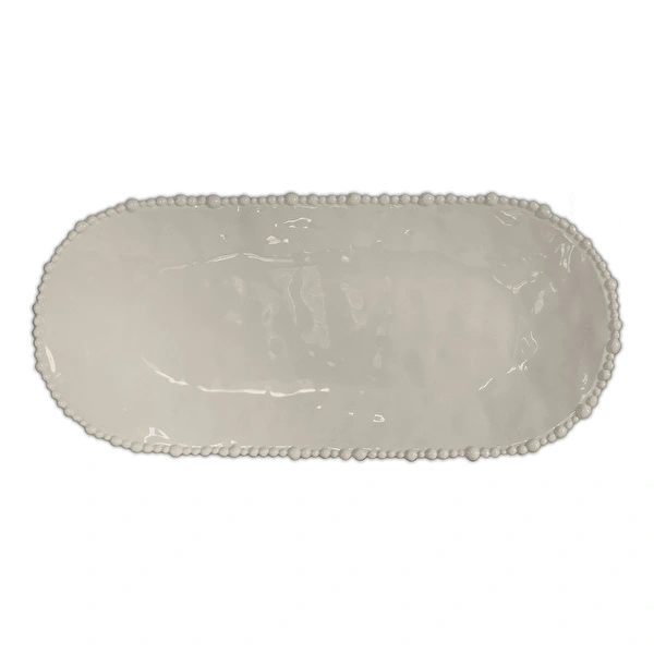 Baci Milano Joke Table Kitchen Melamin Oval Servis Tabağı 24 cm x 53 cm Kahverengi görseli 1