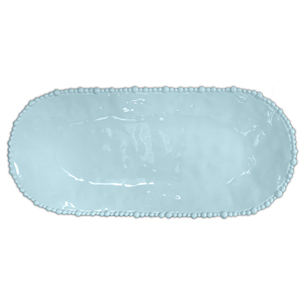 Baci Milano Joke Table Kitchen Melamin Oval Servis Tabağı 24 cm x 53 cm Aqua görseli 1
