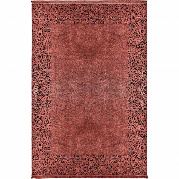 Kaşmir Halı Viskon Premium Damask Somon 160x230cm Halı görseli 1