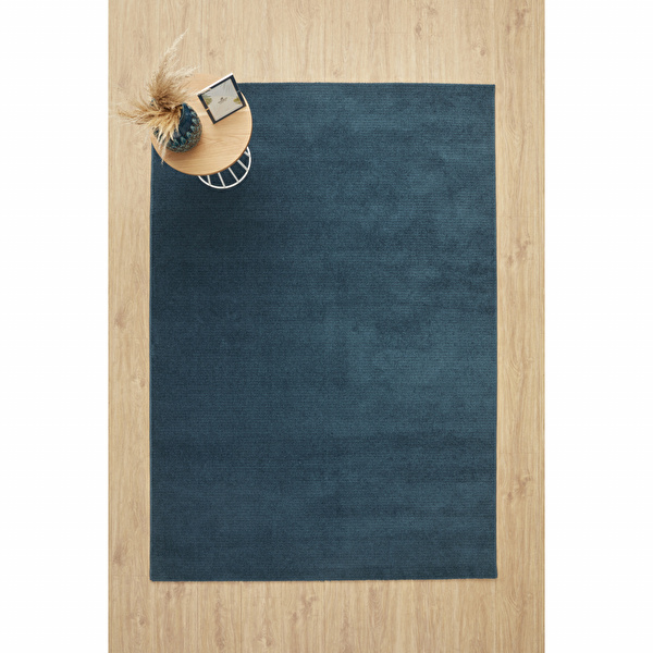 Kaşmir Halı 7/24 Dört Mevsim Blueberry Mavisi 80x150 cm görseli 1