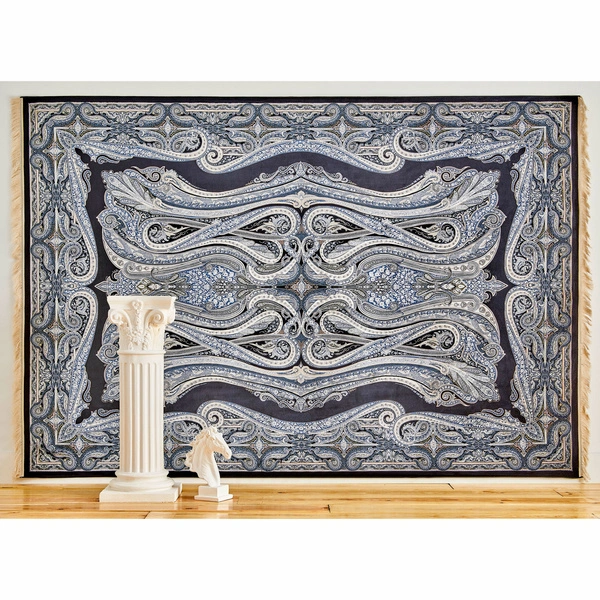 Kaşmir Halı İpek Moroccan Blue 200x290cm Halı görseli 1
