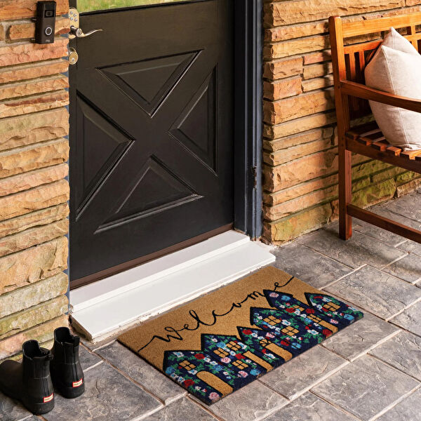 Kaşmir Halı Welcome Coco Paspas 44x71 cm görseli 1