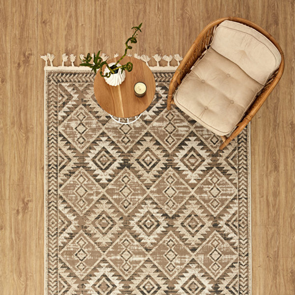 Kaşmir Halı 7/24 İskandinav Olaf White 80x300 cm görseli 1