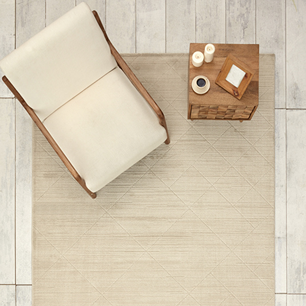 Kaşmir Halı 7/24 Noble Lorton White 80x300 cm görseli 1