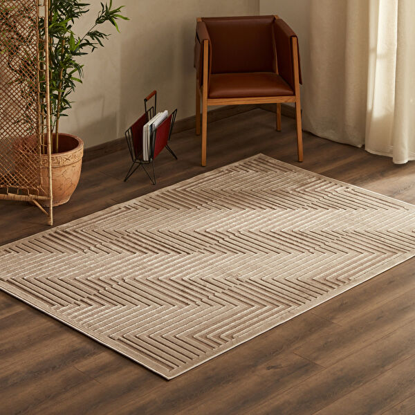 Kaşmir Halı 7/24 İskandinav Corner Bej 200x290 cm görseli 1
