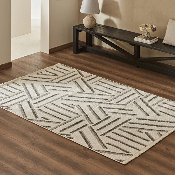 Kaşmir Halı 7/24 İskandinav Elegance Napoli Gri 80x300 cm görseli 1