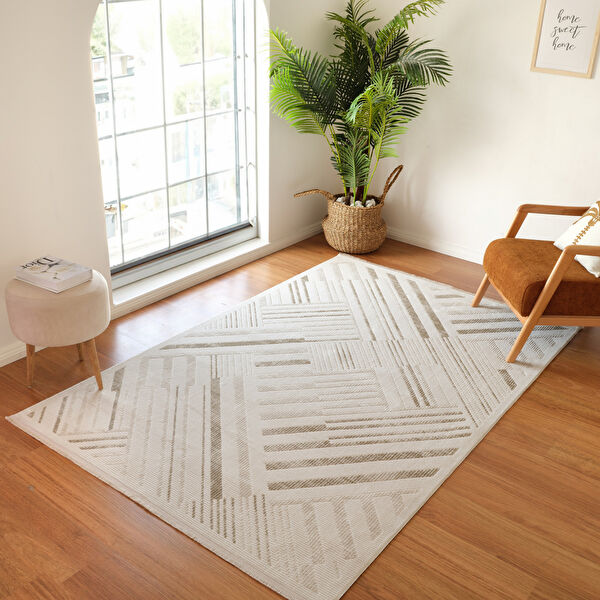 Kaşmir Halı 7/24 Elegante Lumina Bej 200x290 cm görseli 1
