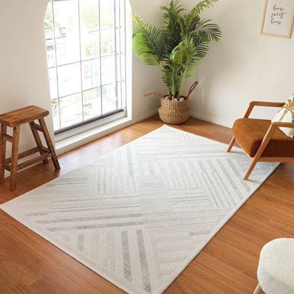 Kaşmir Halı 7/24 Elegante Lumina Grey 120x180 cm görseli 1