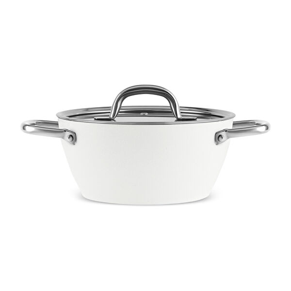 Karaca x Refika Swiss Crystal Creamy Metal Tencere 24 cm görseli 1