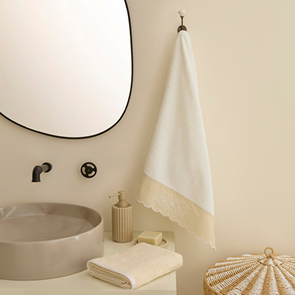 Kaşmir Home Maja 2'li Yüz Havlusu Set Offwhite görseli 1