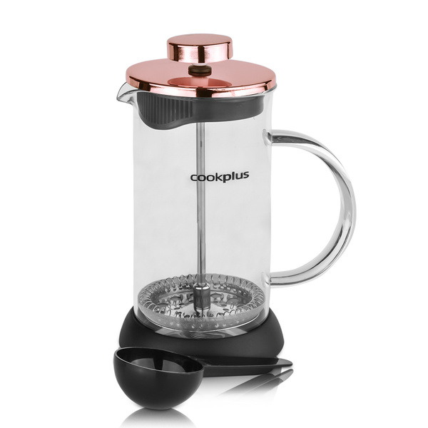 Cookplus Coffee Bean Borosilikat Cam French Press 350 Ml Bronz  görseli 1