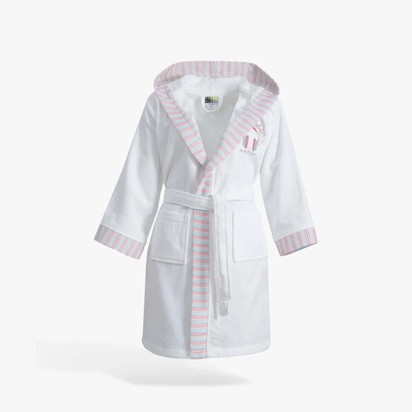 Green Black Relax Kız Çocuk Bornoz Beyaz görseli 1