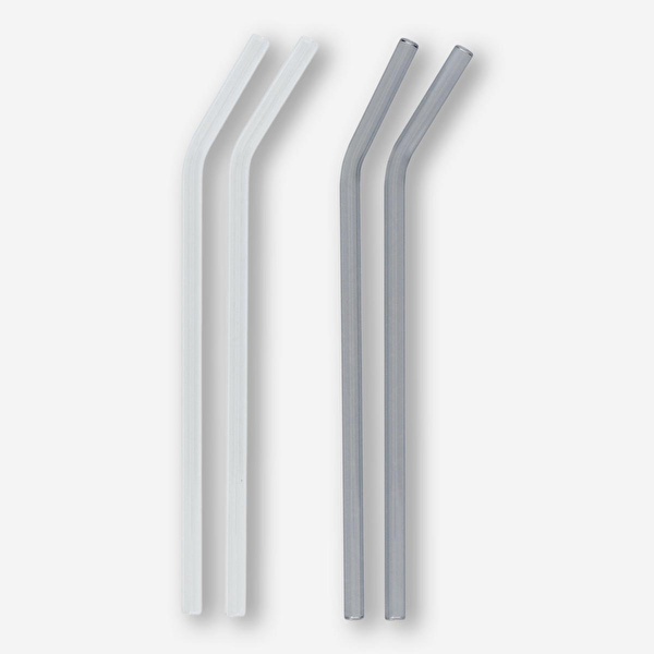 Flying Tiger Copenhagen 4'lü Beyaz Cam Pipet Seti 23 cm görseli 1