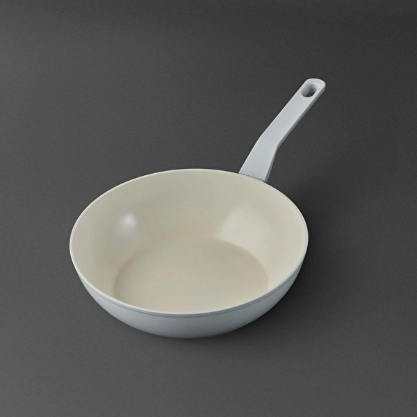 Jumbo Swiss Crystal Light Grey Wok Tava 28 cm görseli 1