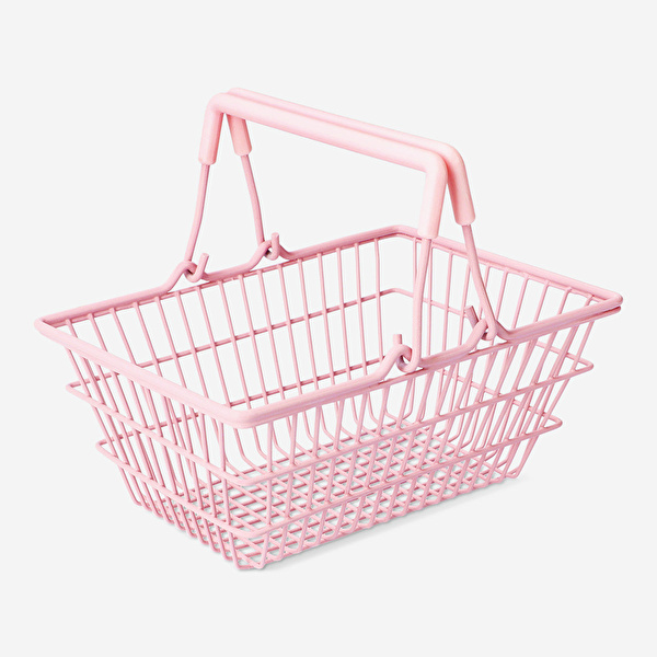 Flying Tiger Copenhagen Pembe Mini Alışveriş Sepeti görseli 1