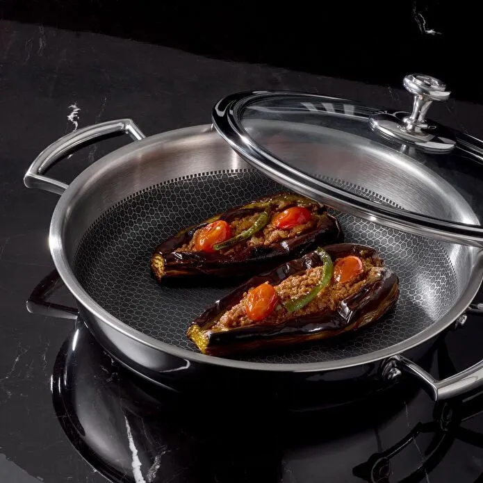 Jumbo Gourmet İndüksiyon Tabanlı Çelik Pilav Tenceresi 24 cm