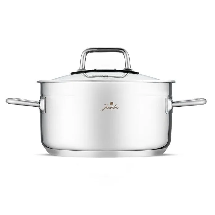 Jumbo Modena 8 Parça İndüksiyon Tabanlı Çelik Tencere Seti