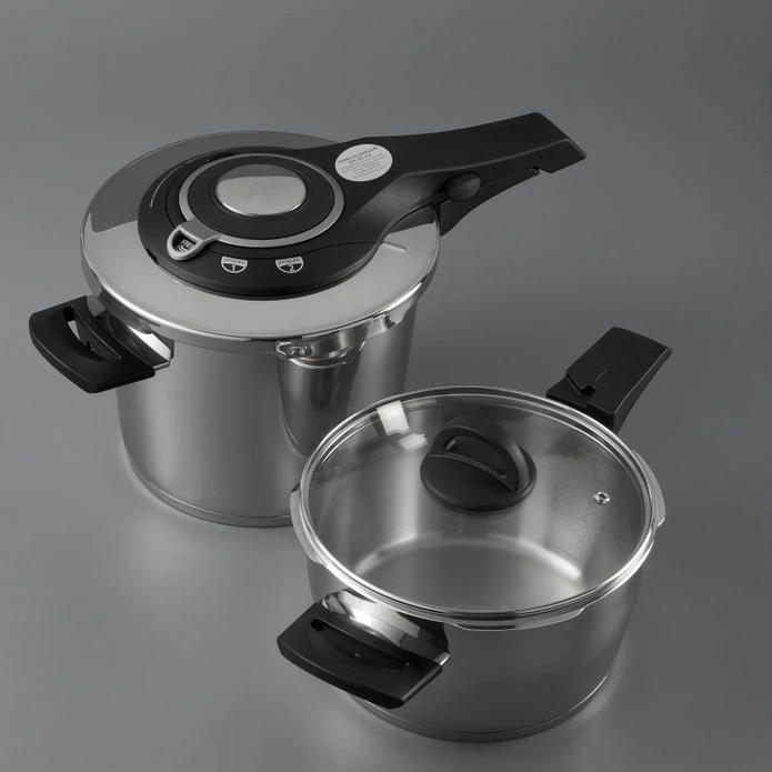 Jumbo Procook 4+6 Litre Paslanmaz Çelik Düdüklü Tencere Seti