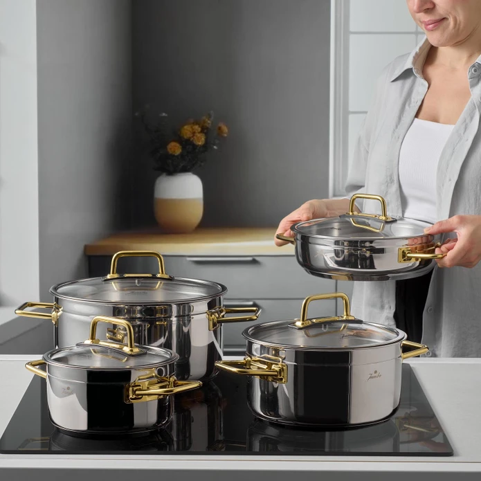 Jumbo Modena 8 Parça Titanyum Gold Tencere Seti