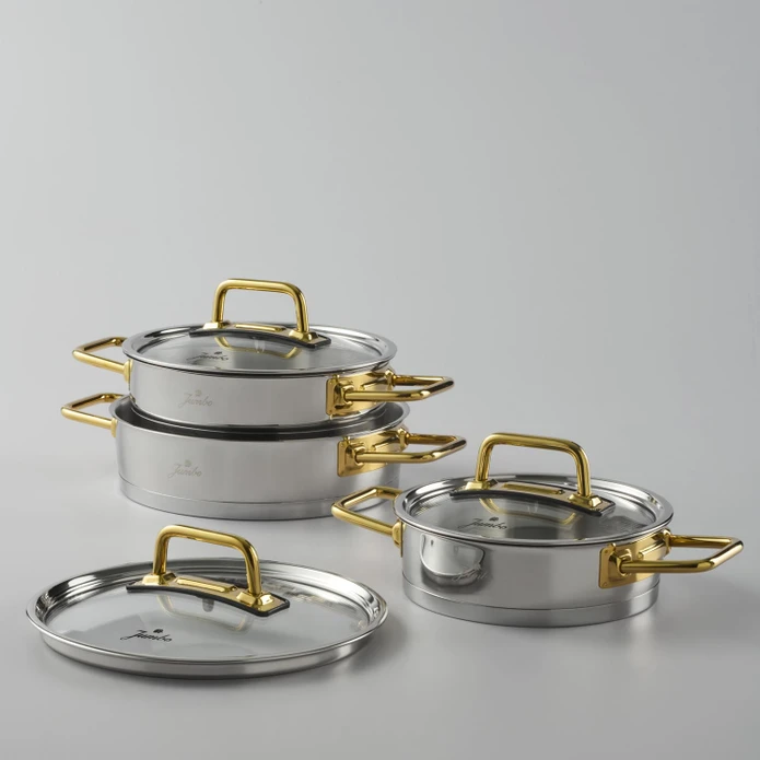 Jumbo Assos 6 Parça Titanyum Gold Midi Sahan Seti