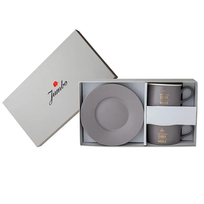 Jumbo Joy Grey Çay Fincan Takımı