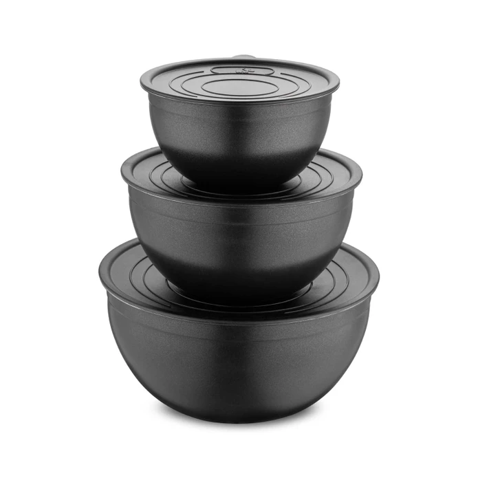 Jumbo Jumbo Globe 9 Parça Mat Siyah Rendeli Saklama ve Karıştırma Kabı