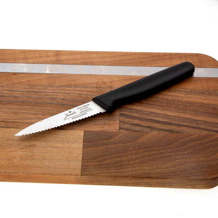 Jumbo Jumbo Practico Alman Çeliği Black Tırtıklı Soyma Bıçağı - 9cm