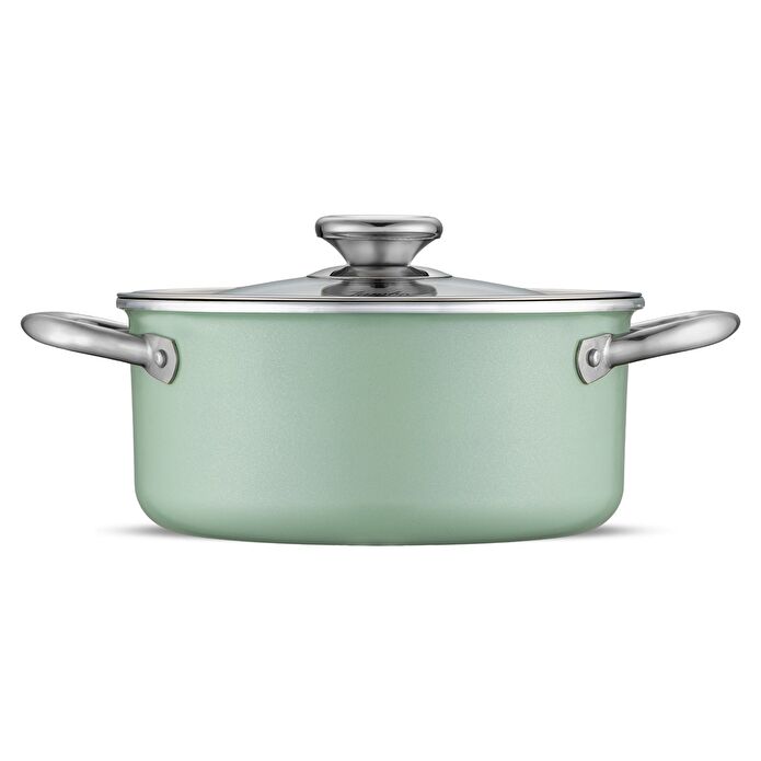 Jumbo Mint Green 7 Parça İndüksiyon Tabanlı Granit Tencere Seti