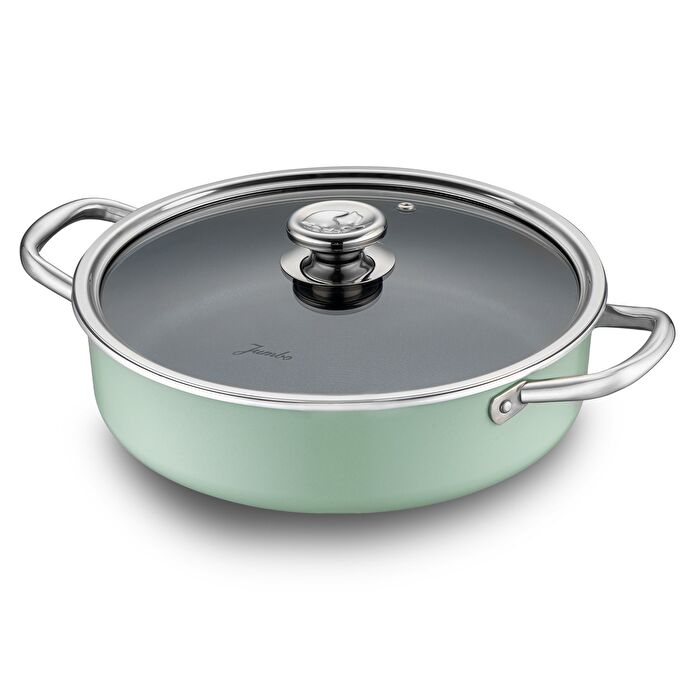 Jumbo Mint Green 7 Parça İndüksiyon Tabanlı Granit Tencere Seti