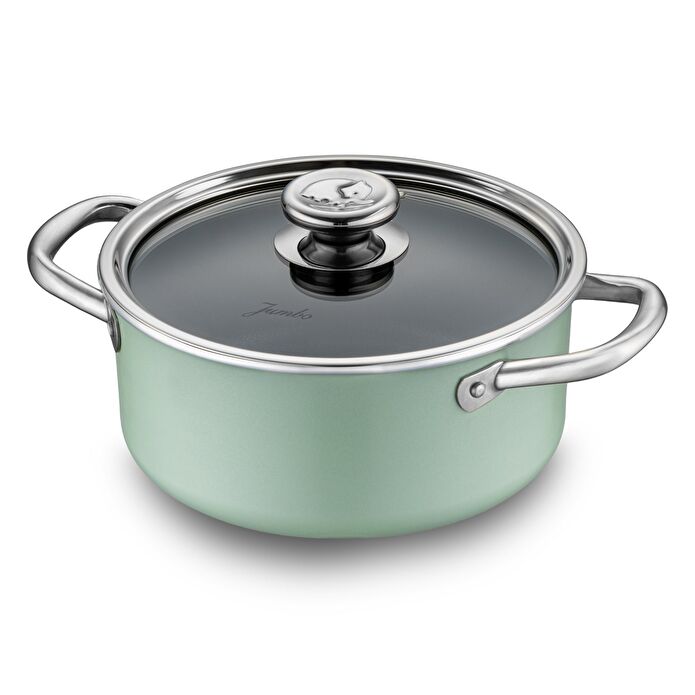 Jumbo Mint Green 7 Parça İndüksiyon Tabanlı Granit Tencere Seti