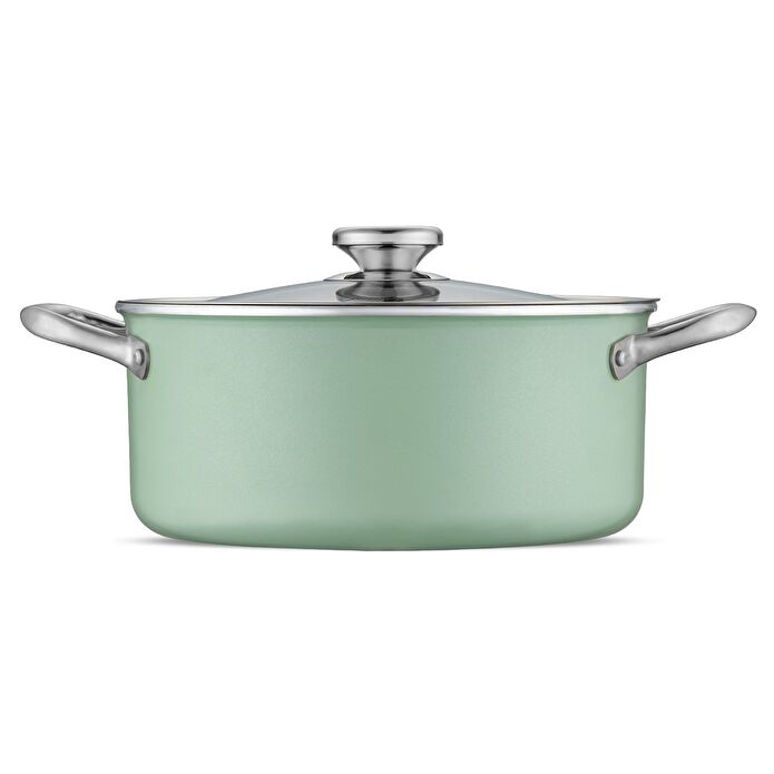 Jumbo Mint Green 7 Parça İndüksiyon Tabanlı Granit Tencere Seti