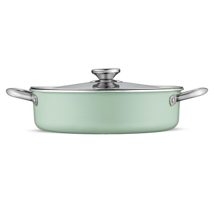 Jumbo Mint Green 7 Parça İndüksiyon Tabanlı Granit Tencere Seti