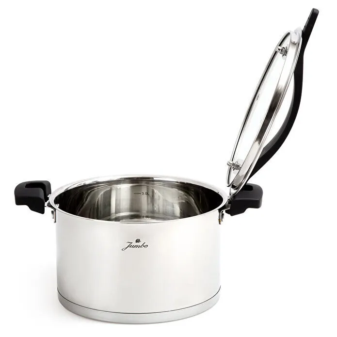 Jumbo Spark 8 Parça İndüksiyon Tabanlı Çelik Tencere Seti