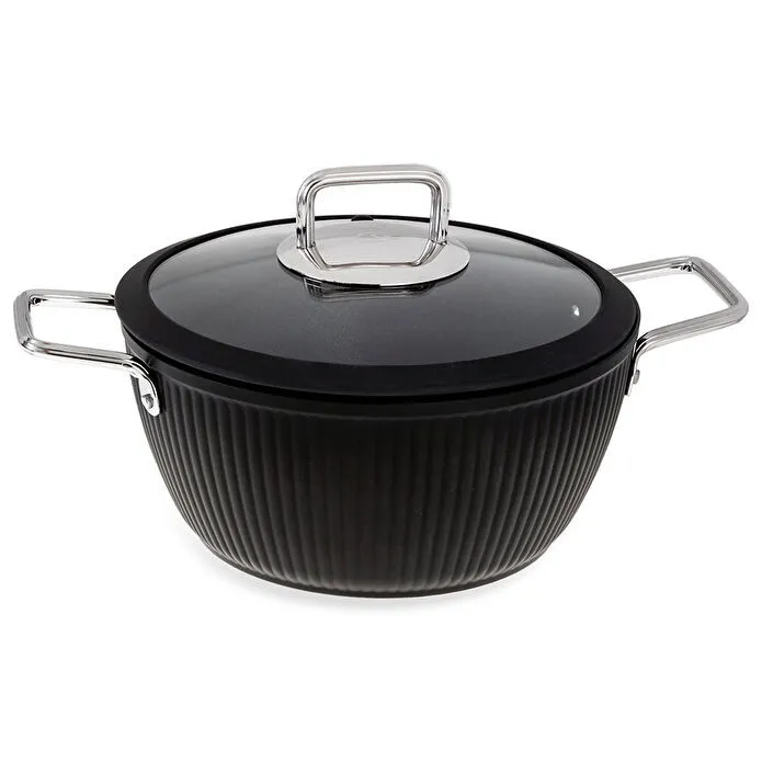 Jumbo Dublin Black İndüksiyon Tabanlı Derin Tencere 24 cm