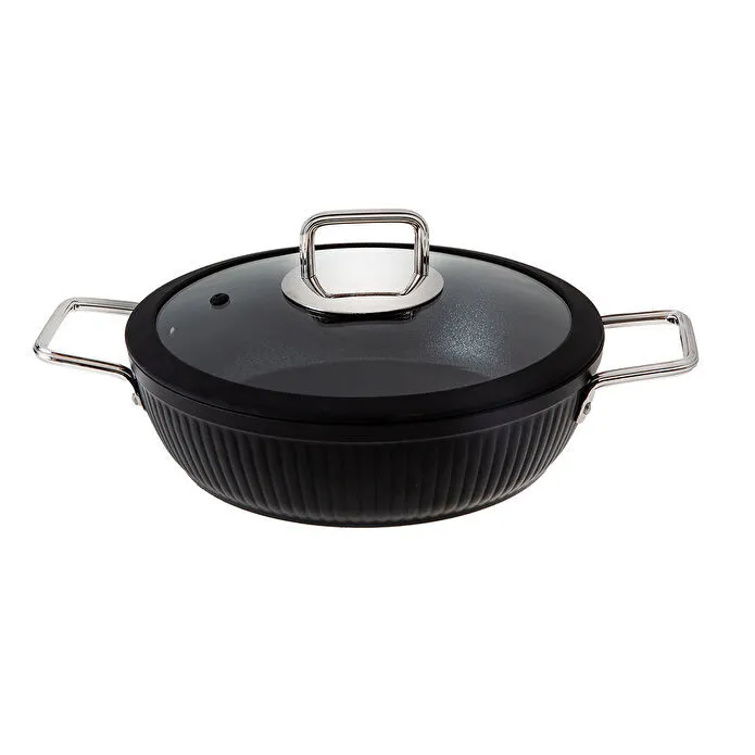 Jumbo Dublin Black İndüksiyon Tabanlı Basık Tencere 26 cm