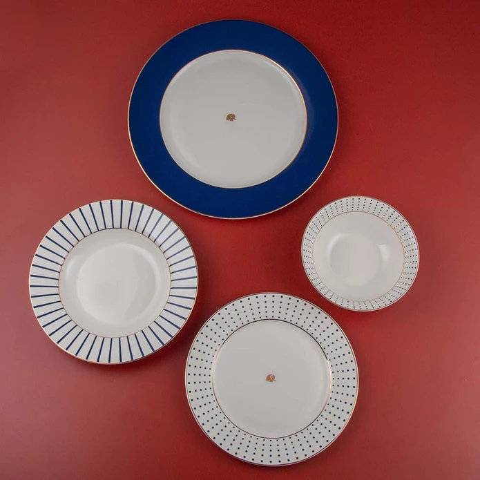 Jumbo Navy 24 Parça 6 Kişilik Yemek Takımı Blue