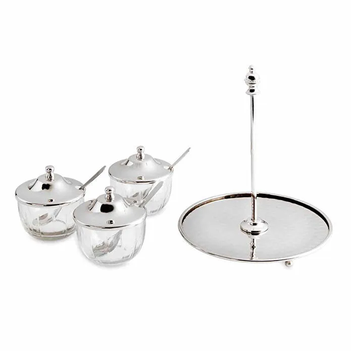 Jumbo Alula Standlı 3'lü Baharat Seti 16,5x16,5x18,5 cm