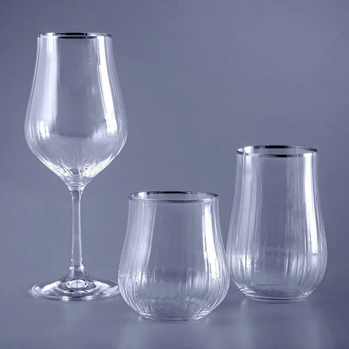 Jumbo Tulipa Platin 6'lı Kadeh 550 ml