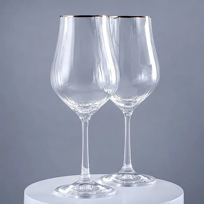 Jumbo Tulipa Platin 6'lı Ayaklı Kadeh 350 ml