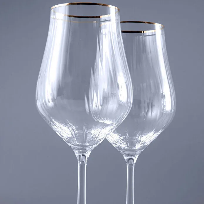 Jumbo Tulipa Platin 6'lı Ayaklı Kadeh 350 ml