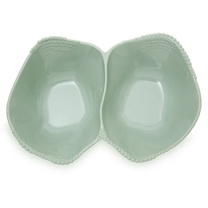 Jumbo Maris Melamin 2 Bölmeli Mint Yeşili Servis Kasesi 32.6x24.6x7.1 cm