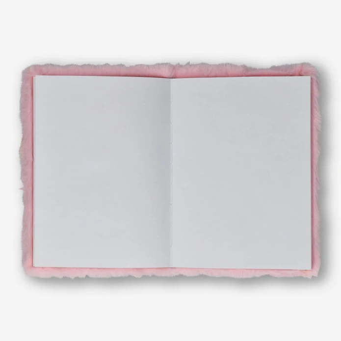 Flying Tiger Copenhagen Pembe Peluş Çizgisiz A5 Defter